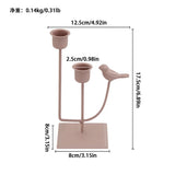Qfdian  Bird Accent 2-Arm Metal Candle Holder Minimalist Candelabra for Wedding Reception Dining Table Romantic Home Decor Gift
