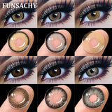 Qfdian  1Pair New Colored Contact Lenses for Eyes Big Black Eye Lens Natural Yearly Cosmetics Beauty Women Men Pupils Fast Ship