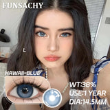 Qfdian  1 Pair Myopia 0~-8.00 Degree Color Contact Lenses for Eyes Natural Lenses with Prescription Diopter Eye Contacts Yearly