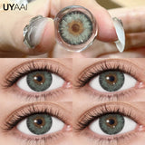 Qfdian  Color Contact Lenses Natural Contact Lens NEW Siri Series Makeup Colored Pupils Cosmetics Beauty Green Lenses Blue Pupils