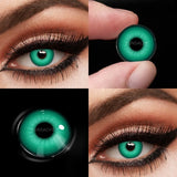 Qfdian  Cosplay White Contact Lenses for Eyes Anime Role Playing Lens Halloween Cosplay Black Contacts Yearly Cosmetics Pupils