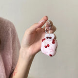 Qfdian  Pink Bow Cherry Suitable For Iphone Headphone Protective Case Airpods4 Wireless Bluetooth Headphone Case Airpodpro2