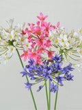 Qfdian  Luxury African agapanthus branch home table decoration silk artificial flowers Photo props hotel decor flores artificiales