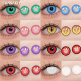 Qfdian  Cosplay Colored Contact Lenses for Eyes Colorful Eye Contacts Lens Halloween Anime Cosplay Lens Beauty Pupil Yearly Len