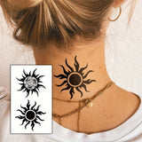 Qfdian  1/3PCS Waterproof Temporary Tattoo Sticker Sun totem fake tatto flash tatoo tatouage temporaire for women men girl
