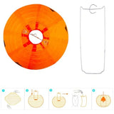 Qfdian  12pc Halloween Jack O Lantern 8inch Halloween Decorations Plastic Pumpkins Pumpkin Hanging Paper Lantern Halloween Indoor Outdo