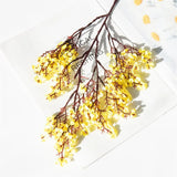 Qfdian  5pcs Fall Babys Breath Artificial Flowers Fake Plants for Home Wedding Centerpiece Table Thanksgiving Party Autumn Decorations