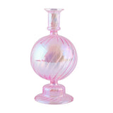 Qfdian 1pc Glass Vases Nordic Candlestick Wedding Decoration Christmas Decoration Candle Stick Holder Home Decor Flower Vase