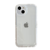 Qfdian Simple Candy Color Foldable Holder Stand Case For iPhone 16 Pro Max 15 14 13 12 11 Clear Shockproof TPU Back Cover