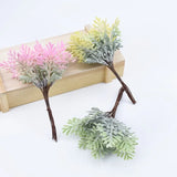 Qfdian  Artificial Plastic Water Grass Christmas Scrapbooking Flowers for Home Room Decor Wedding Party Fake Plants Gifts Box Diy Wreath