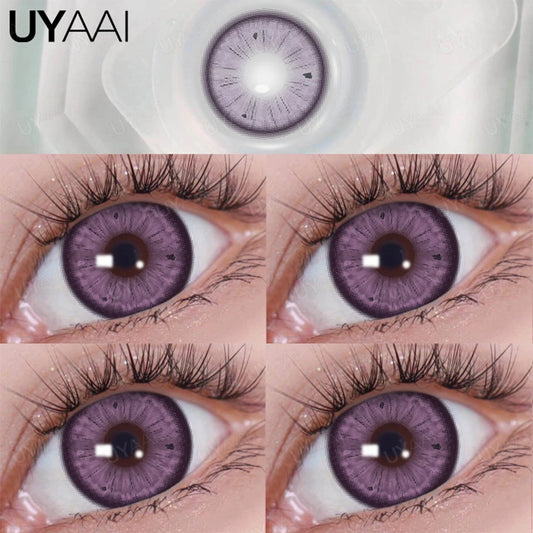 UYAAI Color Contact Lenses for Eyes Korean Lens Natural Big Eye Lenses Brown Lenses Blue Eye Contact Green Color Lens Eye