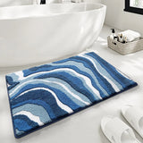 Qfdian  Nordic Fluffy Bath Mat - Super Soft & Thickened, High Absorbency Quick Dry, Flocked Microfiber, Bathroom Rug for Home Decor