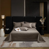 Qfdian 3Pcs Luxury Lyocell Cotton Soft Silky Embossing Quilted Bedspread, Bed Cover, Mattress Topper Coverlet, Bed Sheet, Pillowcases