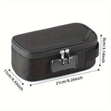 Qfdian  Portable Lockable Bag Cigarettes Smell Proof Storage Container Jewelry Bag Organizers for Make Up Costmeic Travel Case