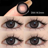 Qfdian 1 Pair New Colored Lenses for Eyes with Myopia Prescription Blue Eyes Contacts Lens Beauty Pupil Yearly Use Fast Shipping