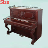 Qfdian  Elegant Lace Piano Cover 3PCS Set Three Pieces Quilted Cotton Dustproof Piano Cloth Beautiful Home Decoration Piano Bench Cover