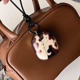 Qfdian Gradient transparent animal graffiti TPU protection cover with keychain anti loss rope case for airpods 4 3 2 1 pro 2 soft cases