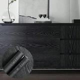 Qfdian 40cm wood grain modern style decoration waterproof moisture-proof mildew proof cabinet doors kitchen living room wallpaper