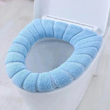 Qfdian Washable Knitting Pure Color Soft Pad Toilet Seat Soft Thick Warm And Comfortable Pumpkin Shape Cover Closestool Mat Universal