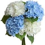Qfdian 4 pcs Hydrangea Artificial Flowers Real Touch Latex Artificial Hydrangea for Wedding Bouquet Party Home Decor