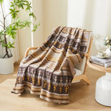 Qfdian  Sofa Cover Blanket Bay Window Blankets Knitted Rug Ethnic Style Air Conditioning Nap Cover Blankets Outdoor Camping