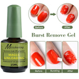 Qfdian 15ml Gel Nail Polish Remover For Nails in 3-5 Minutes Easily Quickly Removes Semi Permanent Soak Off UV Gel Polish Burst  Gel