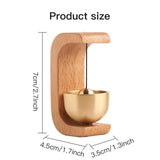 Qfdian Dopamine Wind-bell Magnetic Inhalation Home Wind-bell Beech Car Into The Door To Remind The Bell Copper Bell Walnut Copper Ornam