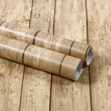Qfdian 40CM X 1M Thickened Anti Fouling Waterproof Wood Grain Self-adhesive PVC Modern Furniture Decorative Wallpaper