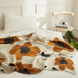 Qfdian   Ins Style Sunflower Nap Blanket Camping Warm Single Person Leisure Thick Blanket Sofa Air Conditioning