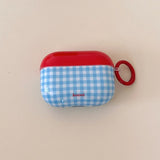Qfdian Retro Plaid For Apple AirPods1/2 3 4 Pro 2 2nd Generation Wireless Bluetooth Earphone Charging Box Case Girl Soft Silicone Cover