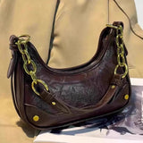 Qfdian Japanese Vintage All Match Shoulder Underarm Bag Fashion Women Casual Crossbody Bags Y2k Aesthetic Office Lady Purses Handbags