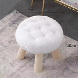Qfdian  Cookie Small Stool Soft Seat Chair Girlish Heart Bedroom Solid Wood Bench Lliving Room Kids Shoe Changing Stool Home Furniture