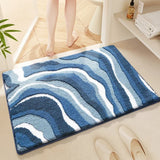 Qfdian  Nordic Fluffy Bath Mat - Super Soft & Thickened, High Absorbency Quick Dry, Flocked Microfiber, Bathroom Rug for Home Decor