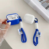 Qfdian Klein Blue Snow White Solid Color block Silicone Earphone Case For AirPods pro 2 Bluetooth Charging Box Cover For AirPods 2 3 4
