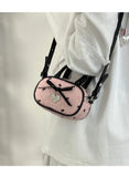 Qfdian Women Mini Cellphone Bags Fashion Sweet Fairy Bow Top-Handle Bag Y2k Aesthetic Ins Clutches Casual Elegant Purses and Handbags