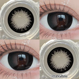 Qfdian  1 PAIR Big Brown Contact Lenses for Makeup Eyes Big Black Lenses Myopia Color Contact Lenses Belleza Pupils Grey Lenses