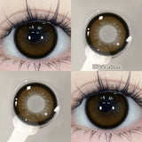 Qfdian  1 Pair(2pcs) Brown Beauty Colored Contact Lenses for Eyes Purple Halloween Lens Big Eye Lens Natural Look Gray Blue Lens