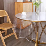 Qfdian  1pc Practical PVC Tablecloth Oil Proof European Style Desk Mat Transparent Rectangular/Square Table Runner Coffee Table ﻿