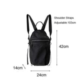 Qfdian Women's Waterproof Nylon Backpack Lightweight Travel Leisure Fashion Large Capacity Sport Gym Bag With Zipper