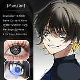 Qfdian 1pair Genshin Arlecchino Cosplay Color Contact Lenses Halloween Scary lens Softlens