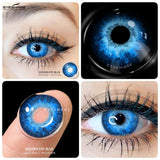 Qfdian Cosplay Contact Lenses 1Pair Colored Contact Lenses for Eyes Black Lenses White Eye Lenses Contact Lenses for Halloween