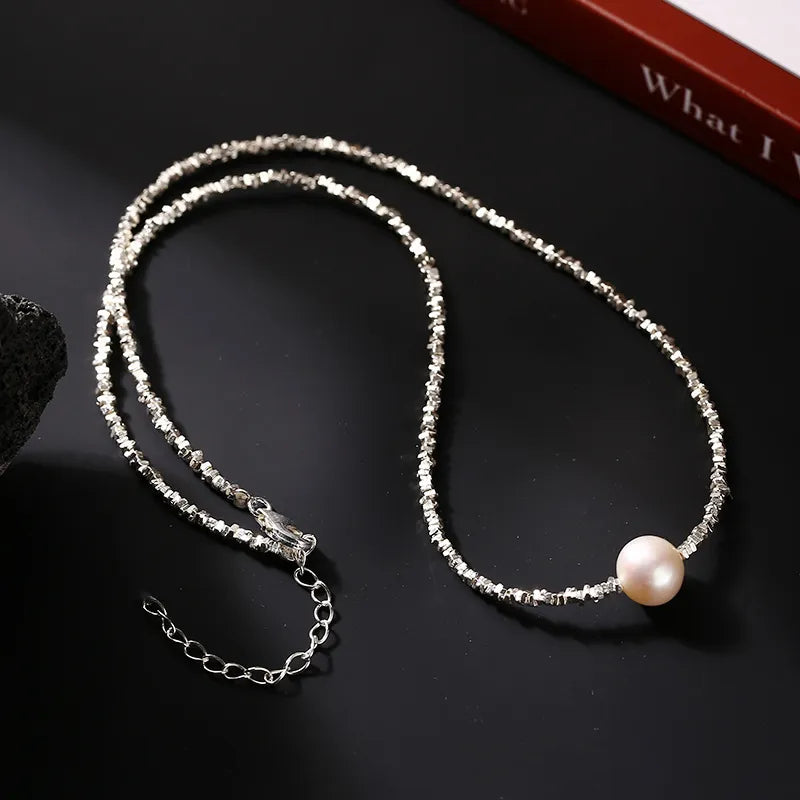 Popular Silver Colour Sparkling Clavicle Chain Choker Necklace Collar For Women Fine Jewelry Wedding Party Birthday Gift