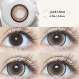 Qfdian  2pcs Big Black Contact Lenses for Eyes Fast Shipping Beauty Pupils Pearl Series Color Eye Lens Comestic Blue Green Lens