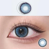 Qfdian Colored Contact Lenses with degree Power Cosmetic Purple Annual Contact Lens 1year grey Make Up lens