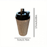 Qfdian  Luxury Rhinestone Tumbler Stainless Steel Thermal Water Bottle Insulated Coffee Mug With Handle Reusable Vacuum Thermal Cup