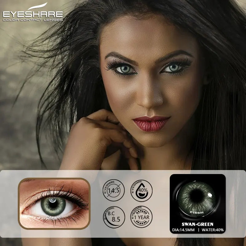 EYESHARE 1 Pair Color Contact Lenses for Eyes Annual Colored Lenses Eye New Contacts Pupils Color Lens Eyes Contact Lens Beauty