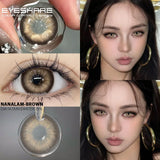 Qfdian 1 Pair Colorcon Korean Lenses Myopia Lenses Colored Contact Lenses for Eyes Lenses With Diopters Prescription Lenses