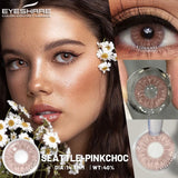 Qfdian Color Contacts for Eyes 1Pair Blue Eye Contacts Gray Pupils Brown Lenses Green Eye Contact Lenses Beauty Makeup Yearly
