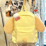 Qfdian Japanese Y2k Aesthetic Sweet Kawaii Backpack Preppy Girls Fluffy Ears Schoolbags Cartoon Cute Chic Backpacks for Women Students
