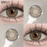 Qfdian  Color Contact Lenses Beauty Makeup Colorcon Fashion Blue Eyes Lenses Green Eyes Contact Natural Brown Lenses For Eyes